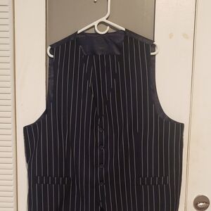 Navy Blue Chalk Strip Suit/3 Piece